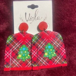 Viola Christmas Tree Earrings